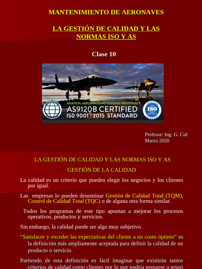 10 Gestión de La Calidad (Marzo 2020) | PDF | Iso 9000 | Calidad ...