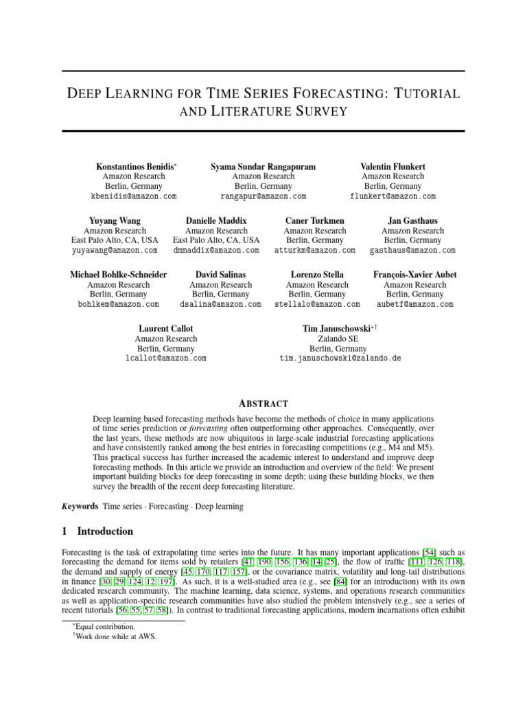 deep learning time | PDF | Artificial Neural Network | Time Series