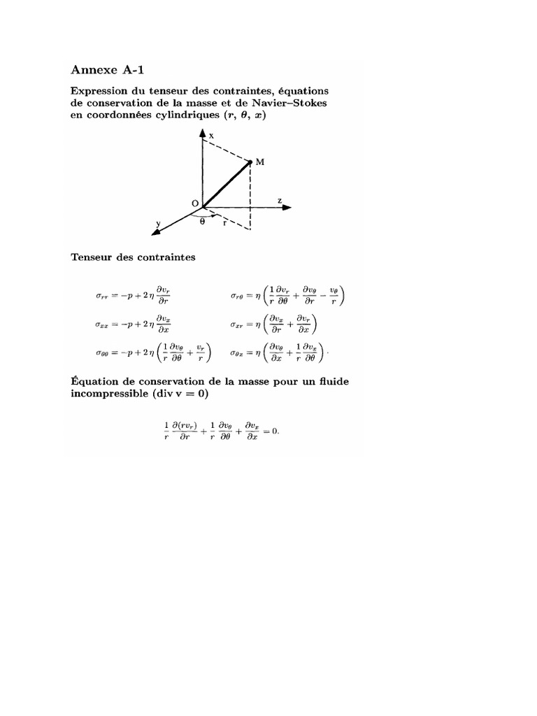 Equations de Navier Stokes en Coordonnées Cylindriques | PDF