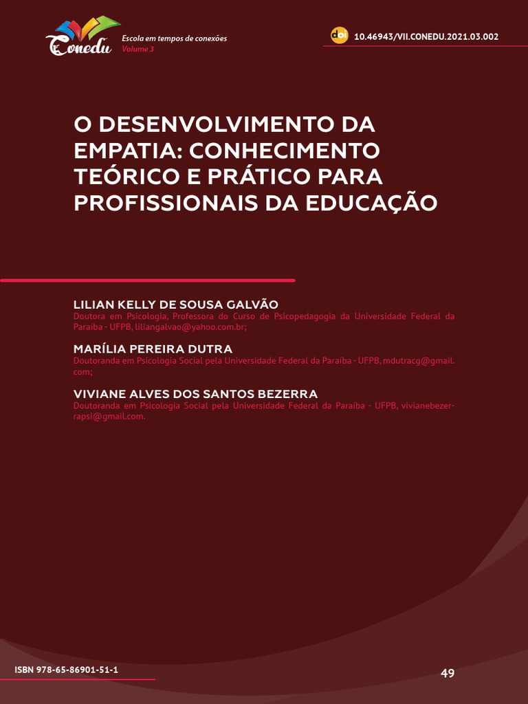 Desenvolvimento da Empatia na Educação | PDF | Empatia | Pensamento