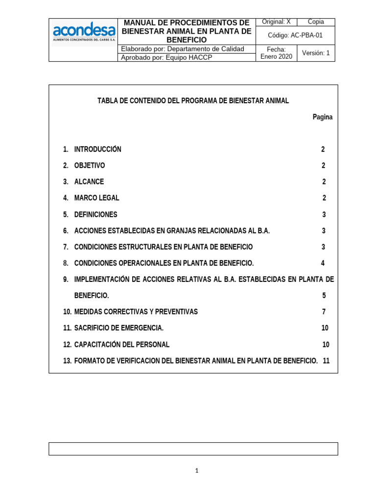 Programa de Bienestar Animal | PDF | Aves | Análisis de Riesgo y Puntos ...