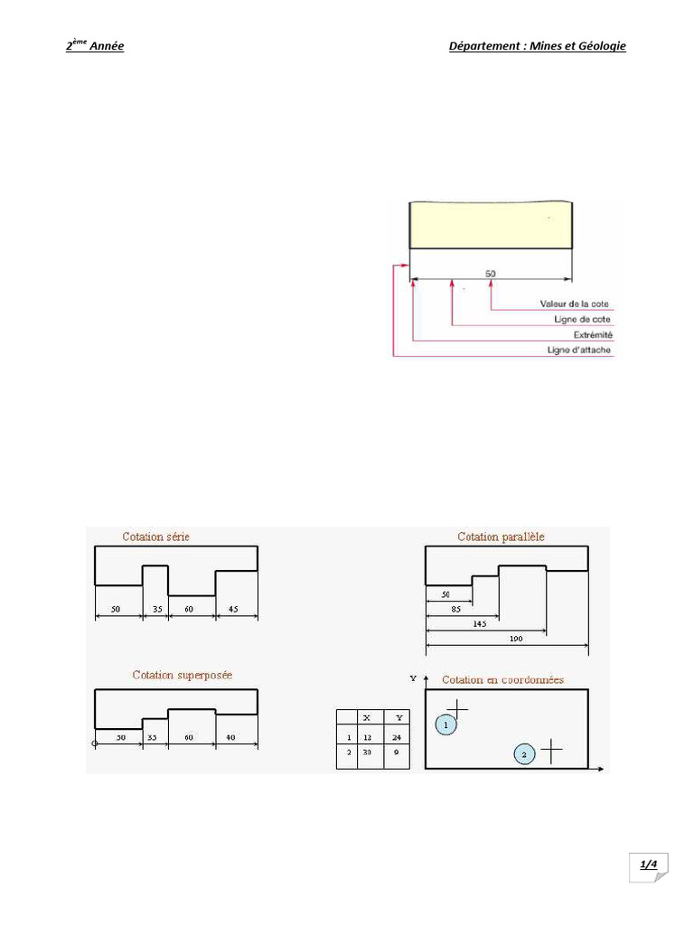Guide de Cotation Dimensionnelle | PDF | Dessin