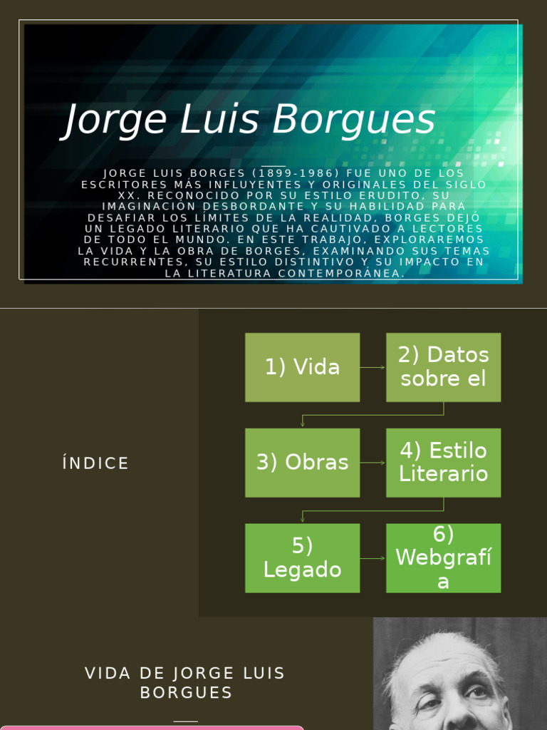 Vida y legado de Jorge Luis Borges | PDF