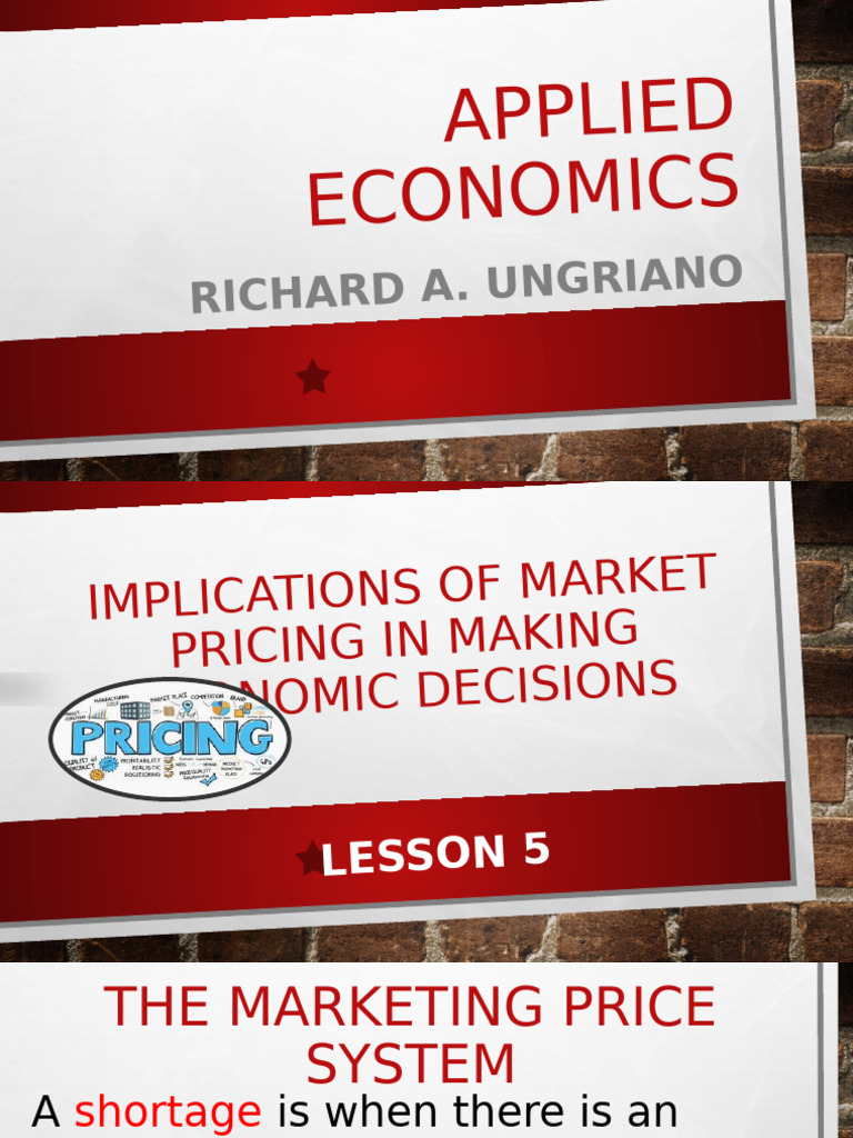 Applied Economics W5 | PDF | Demand | Price Elasticity Of Demand
