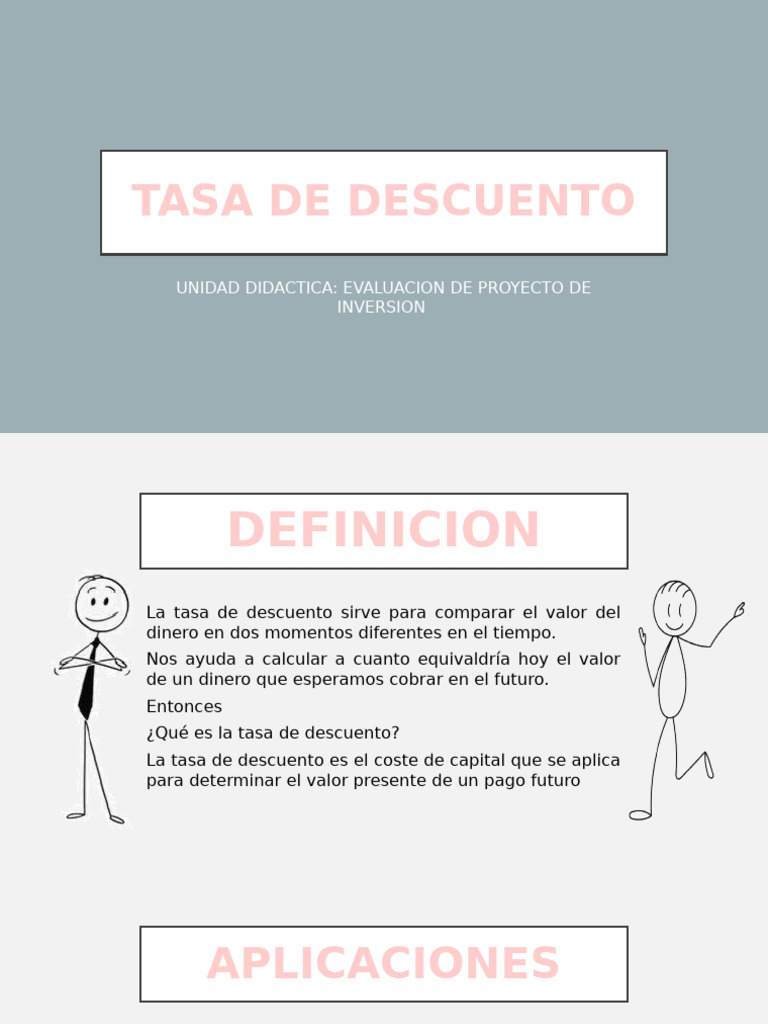 Tasa de Descuento | PDF | Flujo de caja descontado | Valor presente neto