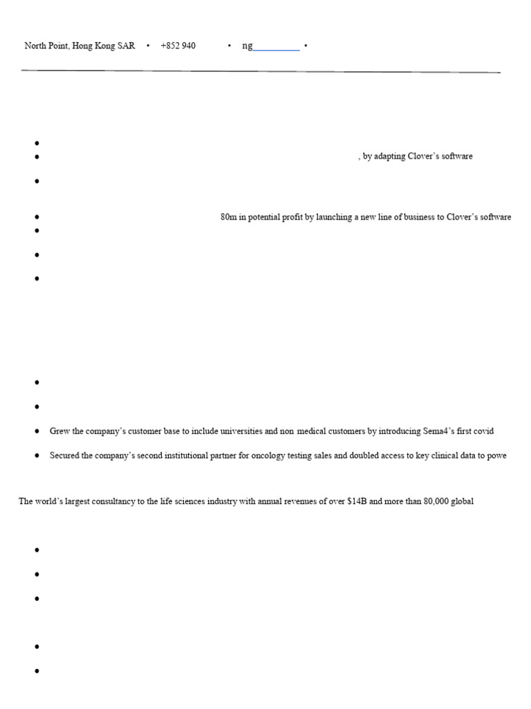 HBS Resume NTT PDF Novartis Oncology