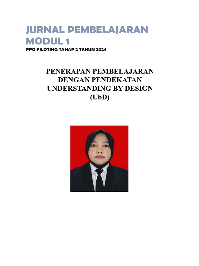 Jurnal Pembelajaran Modul 1 UbD | PDF