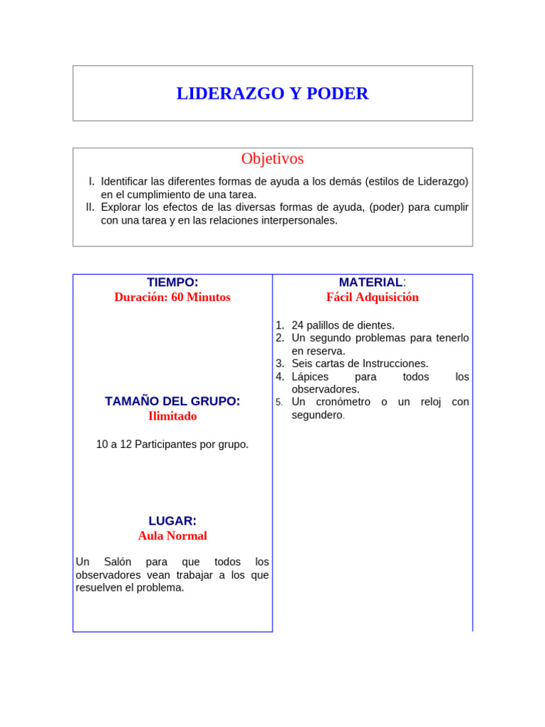 Liderazgo y Poder | PDF