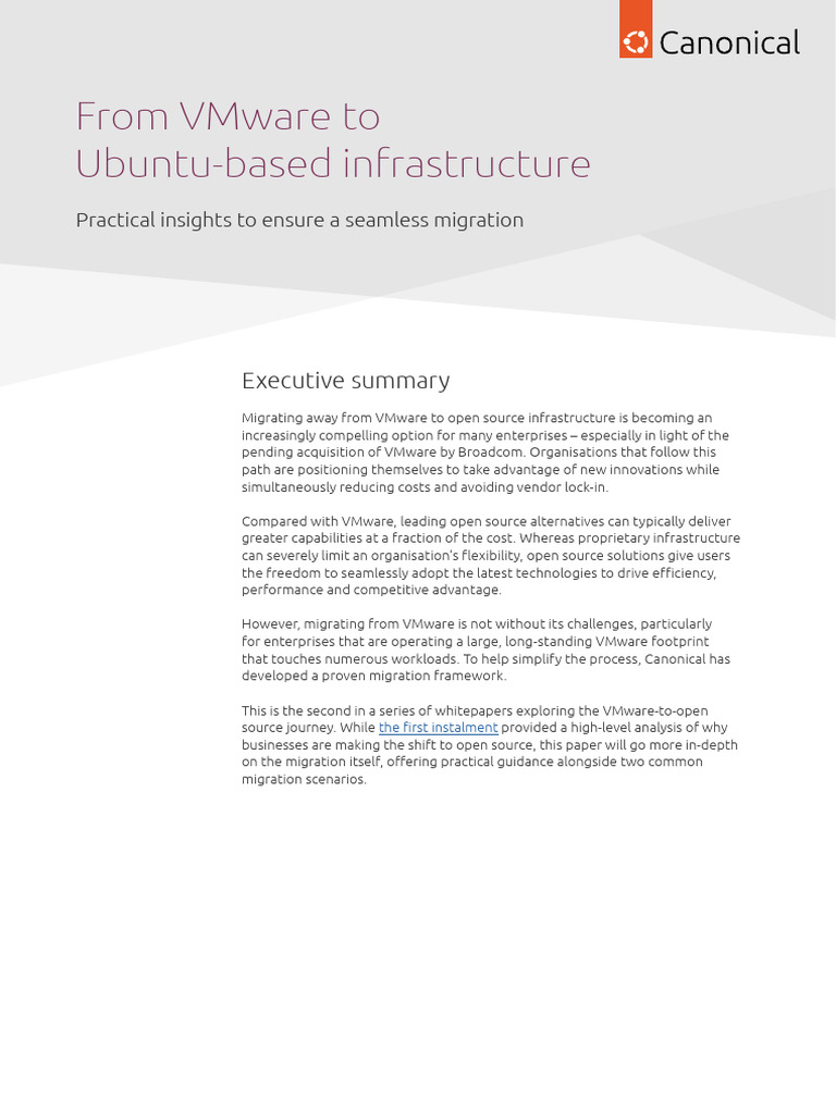 Migrating from VMware to Open Source | PDF | Open Stack | Virtual Machine