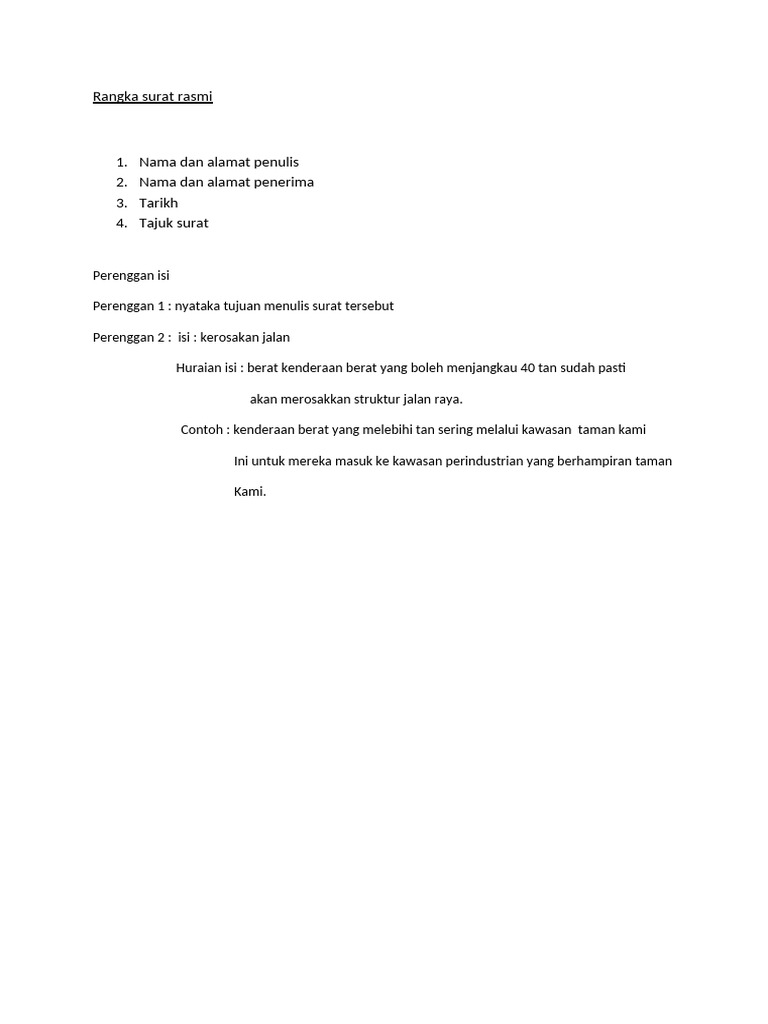 Rangka Surat Rasmi | PDF