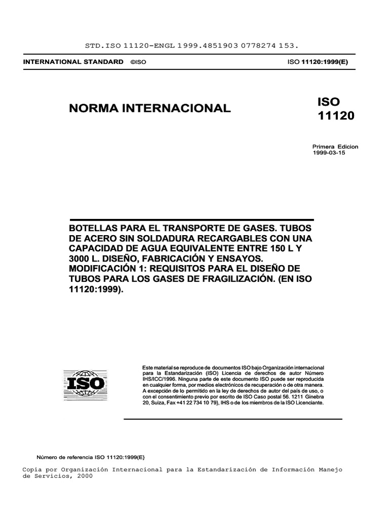Iso 11120 | PDF | Acero | Tratamiento a base de calor