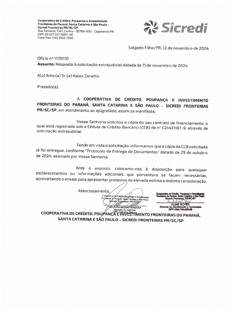 Resposta À Solicitação | PDF