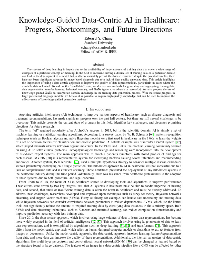 Knowledge Guided Data Centric AI in Healthcare 1685207849 | PDF ...