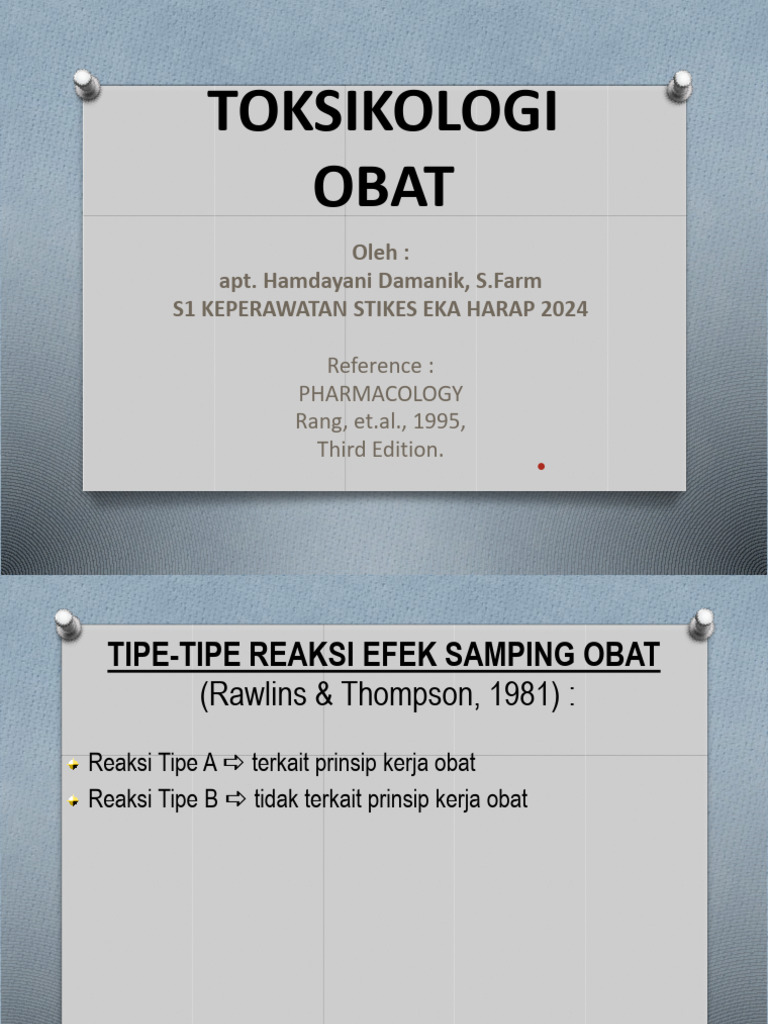 Toksikologi Obat: Reaksi dan Mekanisme | PDF