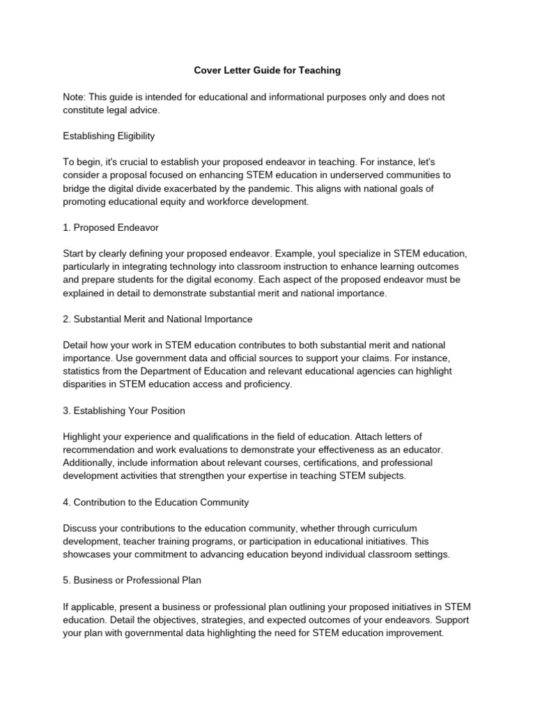 EB2 NIW Guide For Teaching | PDF | Science, Technology, Engineering ...