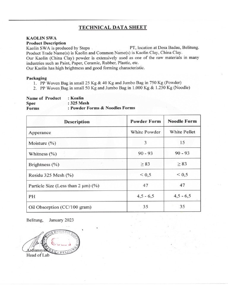 Technical Data Sheet | PDF