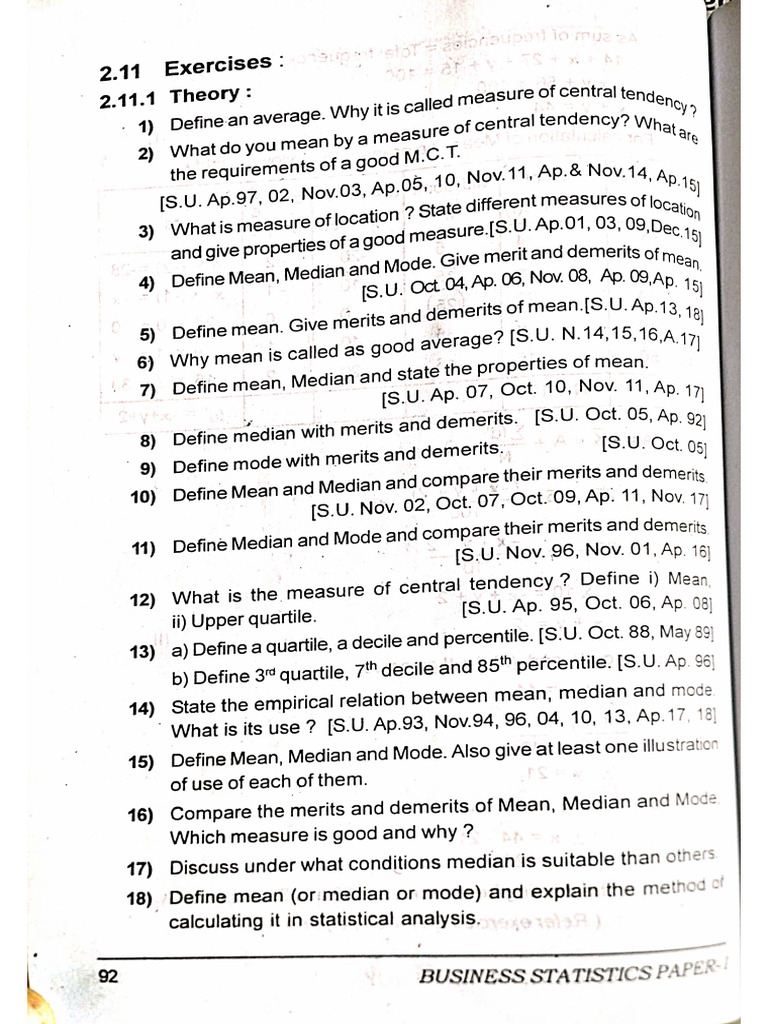 Measure of Central Tendency | PDF