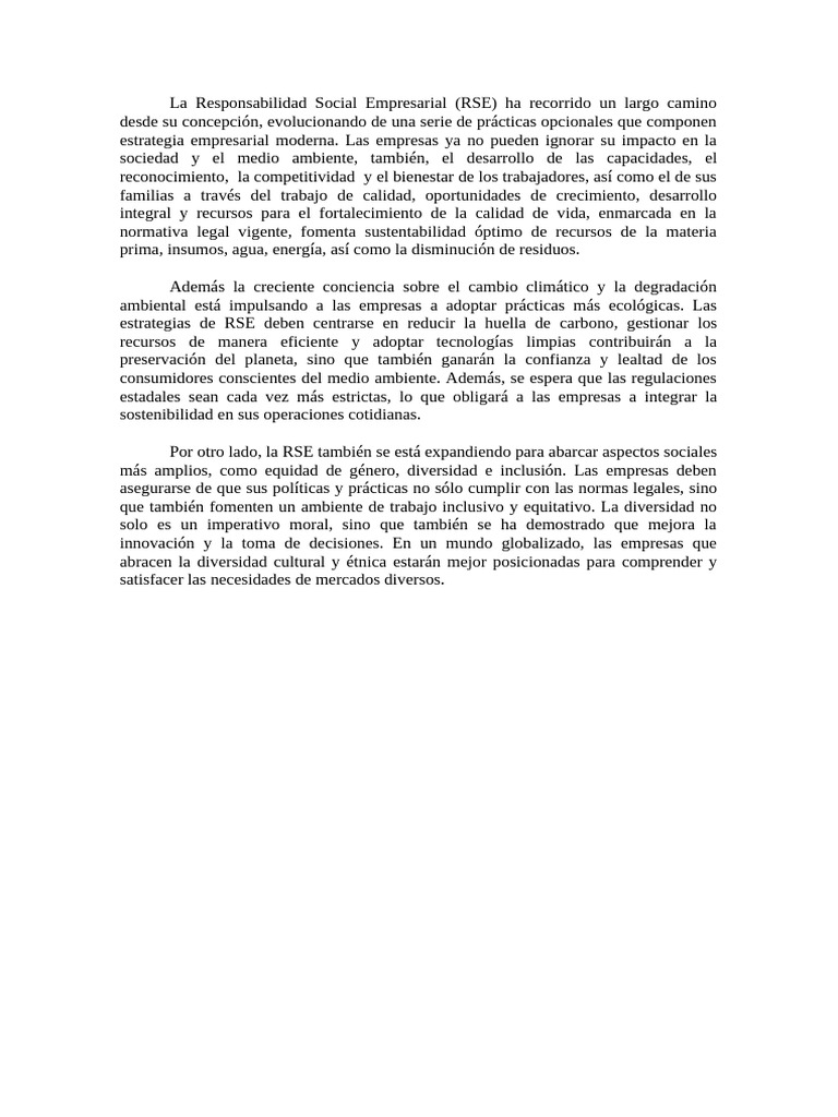Evolución de la Responsabilidad Social Empresarial | PDF