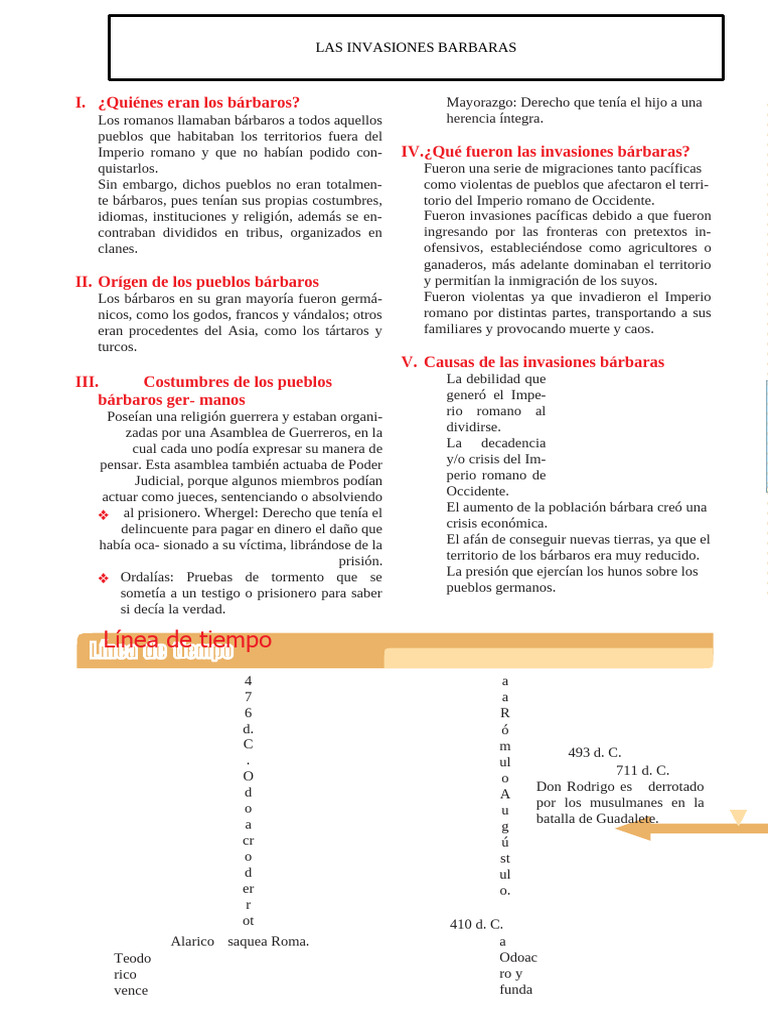 Invasiones Bárbaras | PDF | Edad Media Temprana | Europa antigua