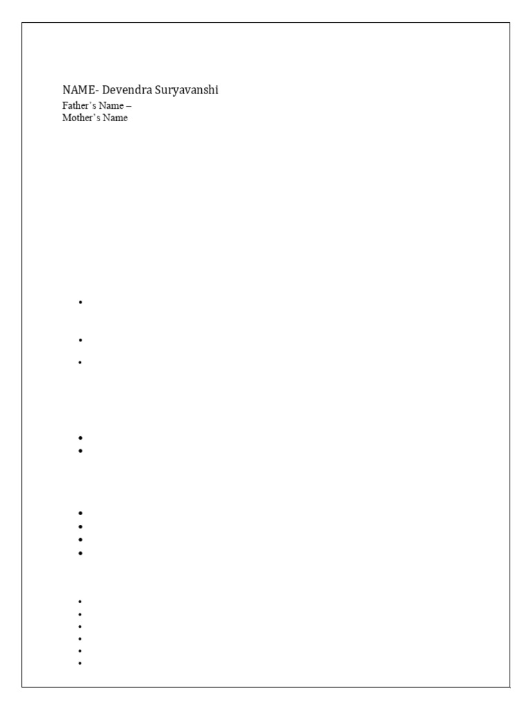 Basic Resume format | PDF