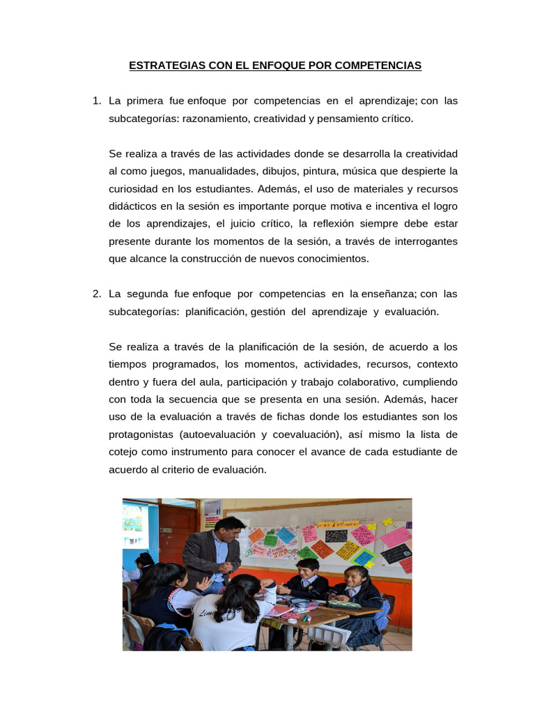 Estrategias de Aprendizaje por Competencias | PDF