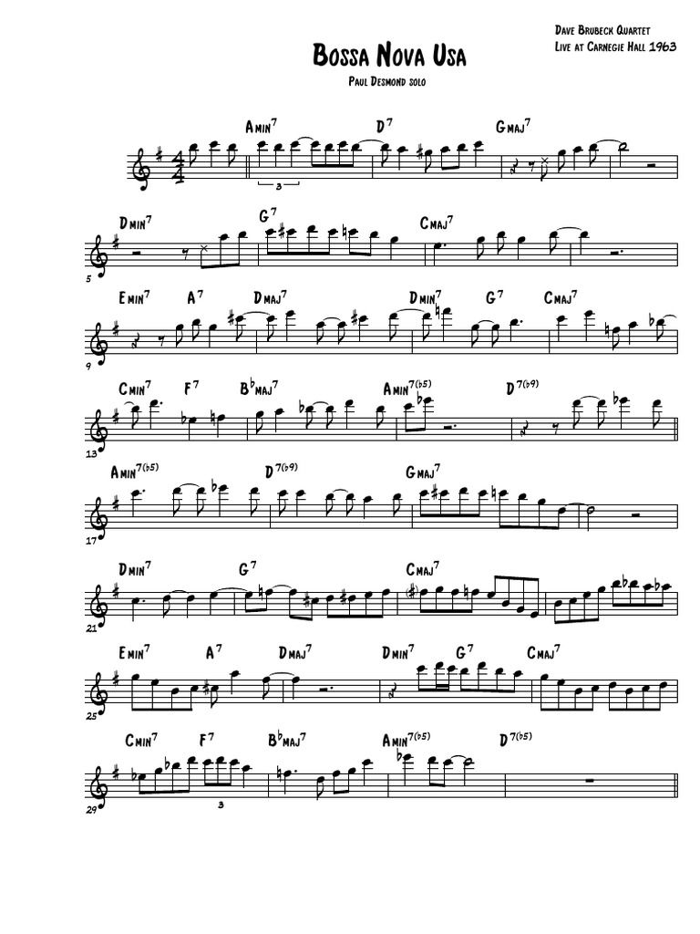 Bossa Nova USA (Bb) | PDF