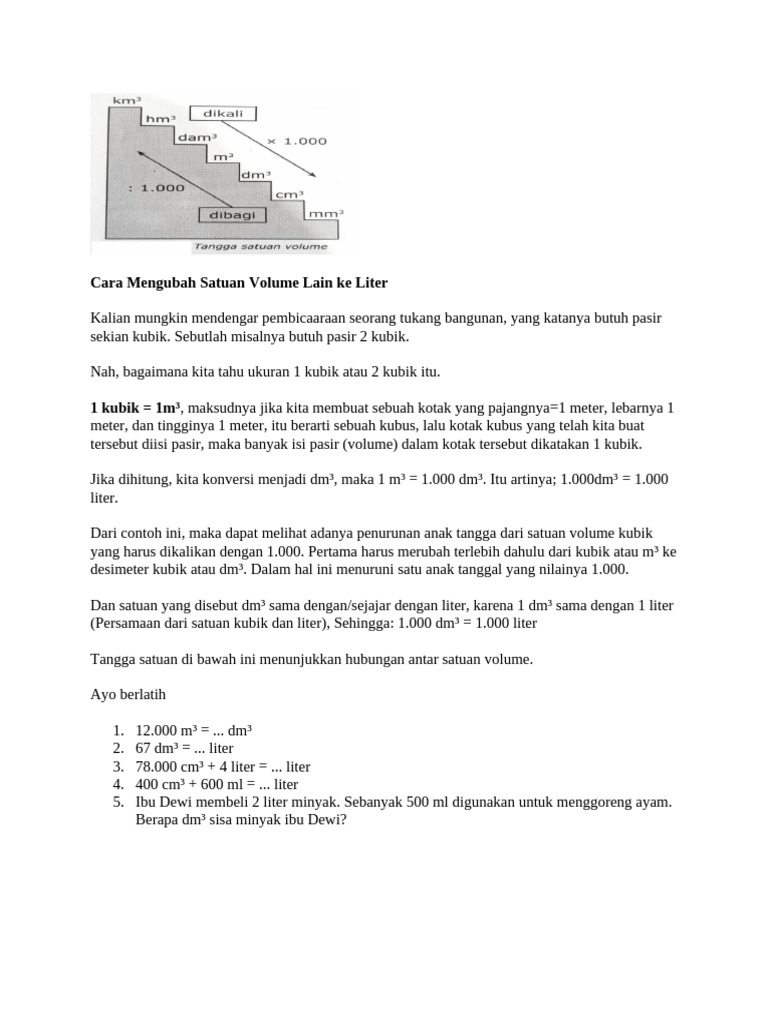 Rahasia Mengubah Cm³ Ke Liter: Panduan Lengkap & Cepat! - j755loy