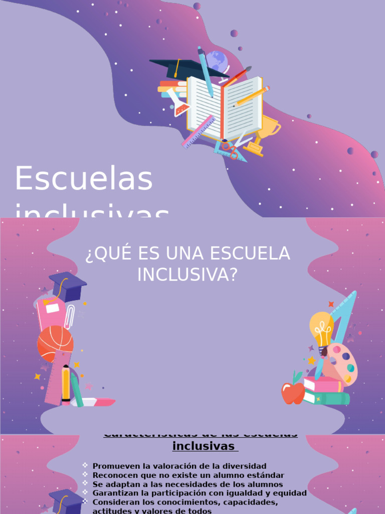 Características de Escuelas Inclusivas | PDF