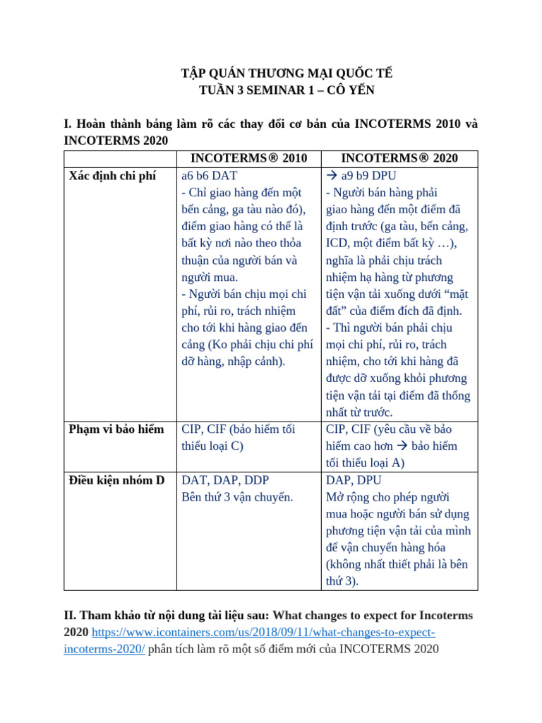 Seminar Tuan 3 Incoterms | PDF