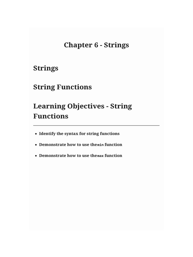 02 - 01 - String-Functions-Lesson-Notes-Optional-Download - Strings ...