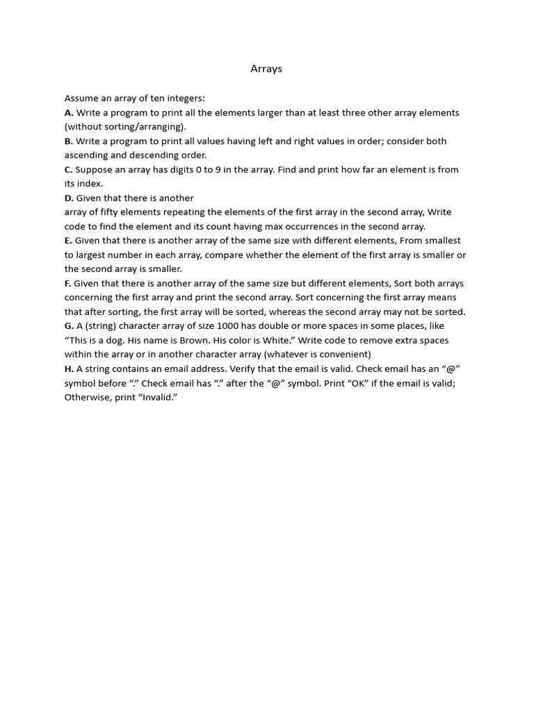 Arrays Pdf