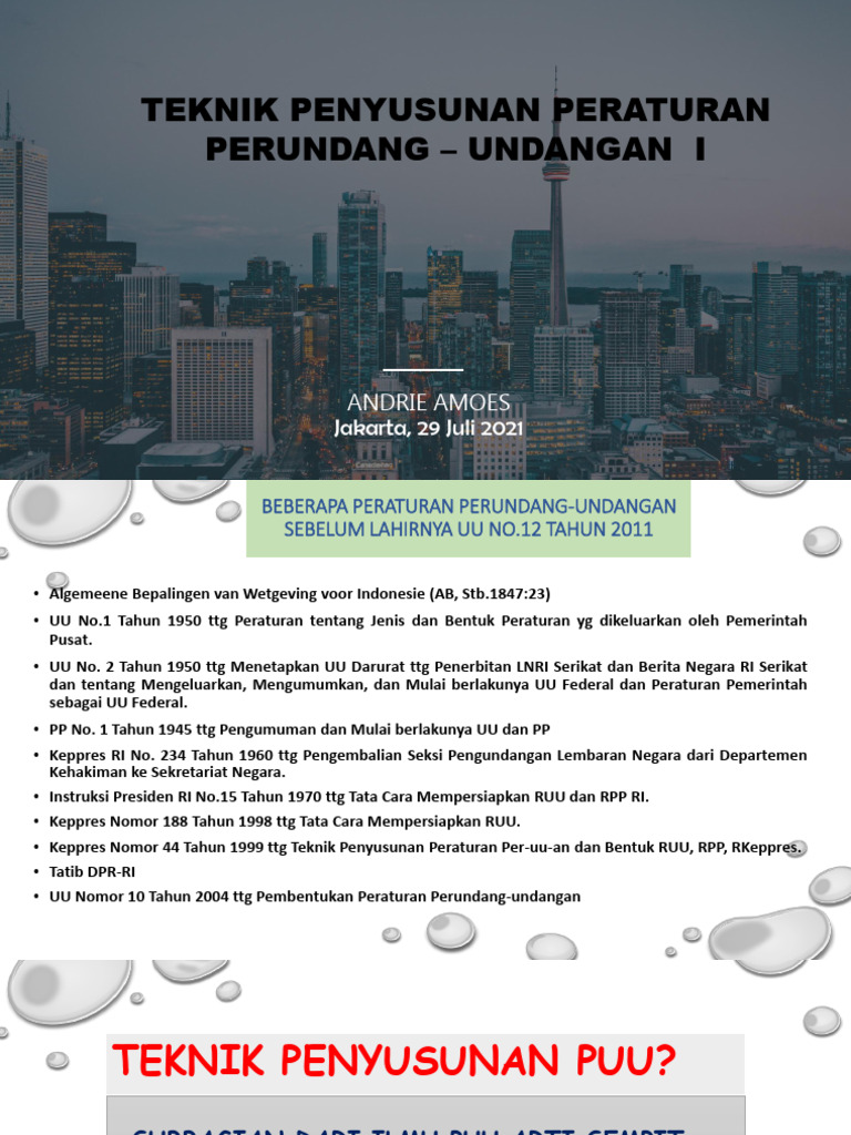 Materi 234 10 Teknik Penyusunan Peraturan Perundang Undangan