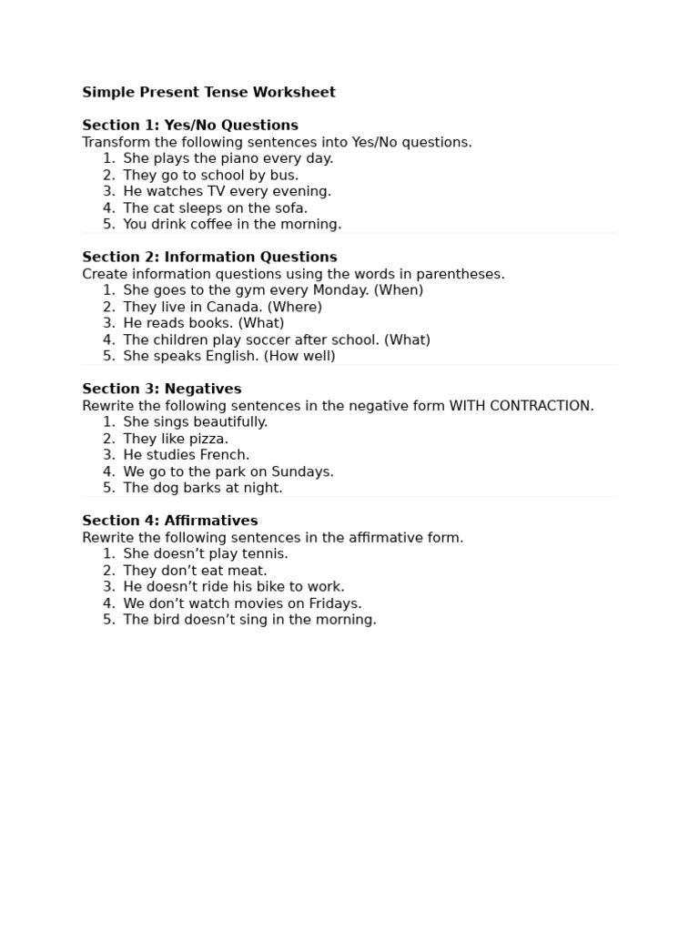 Simple Present | PDF