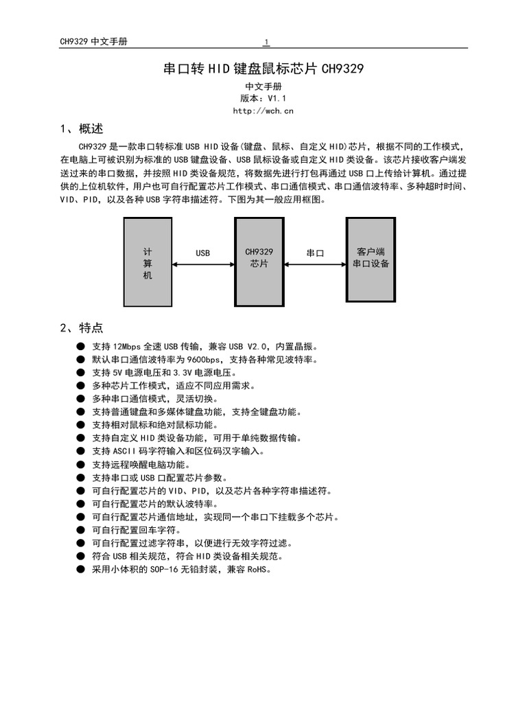 CH9329DS1 | PDF