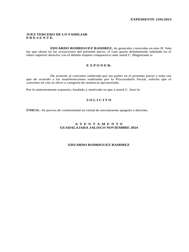 Se Eleve A Categoria de Sentencia Ejecutoriada | PDF