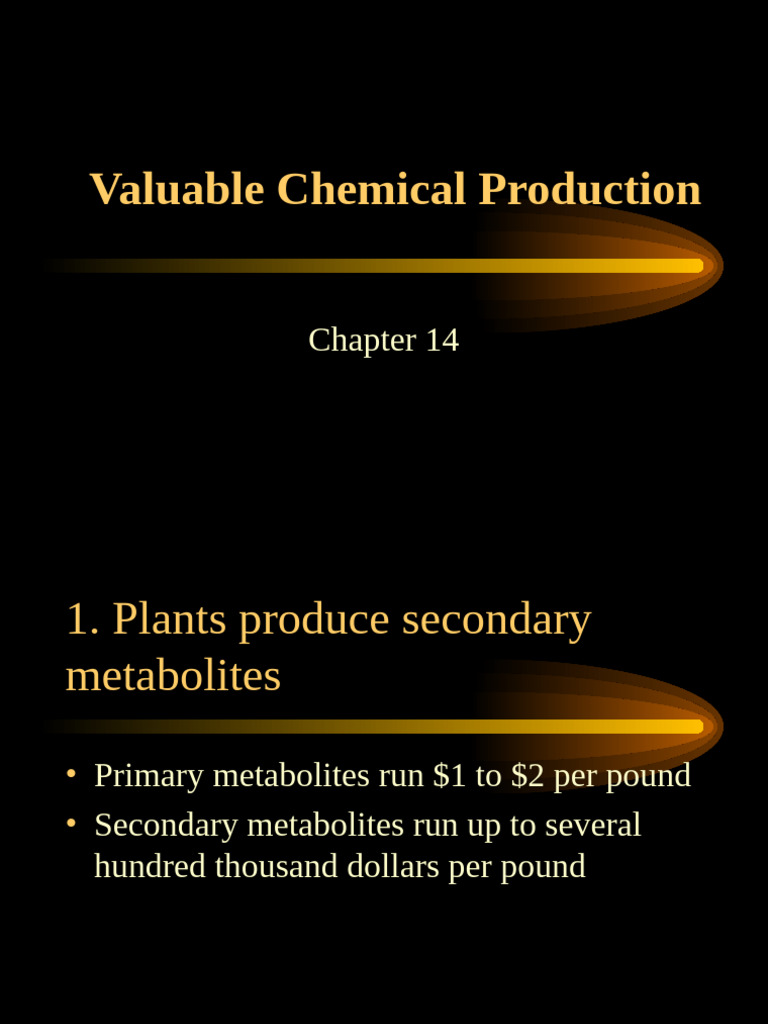 Secondary Metabolites in Plant Cultures | PDF | Polyphenol | Plants