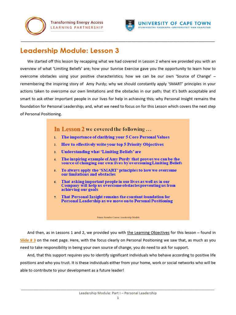FF+Leadership+Module+Lesson+3+Reading | PDF | Leadership ...