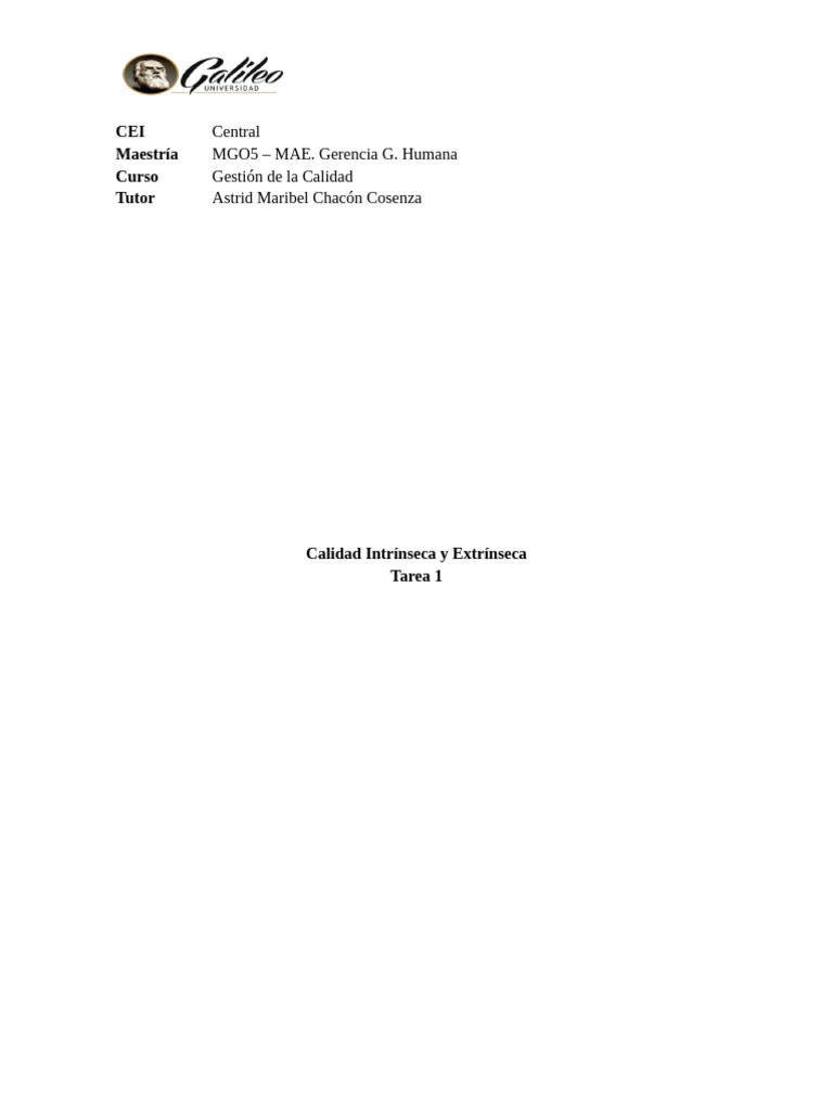 01 - Calidad Intrínseca | PDF | café | Gestión de la calidad