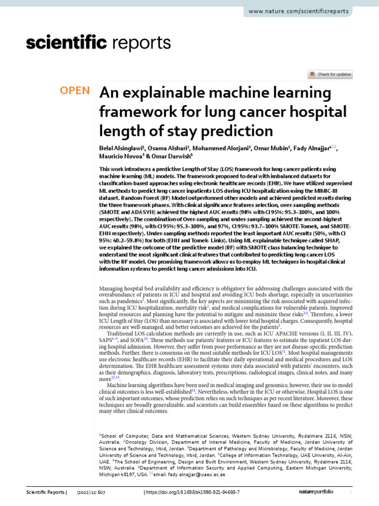 Explainable ML Framework For Lung Cancer | PDF | Machine Learning ...