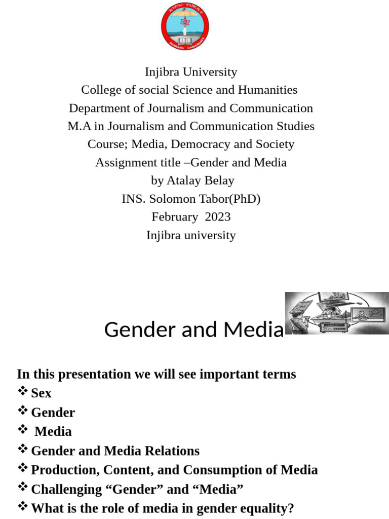 Gender and Media | PDF | Gender | Gender Studies