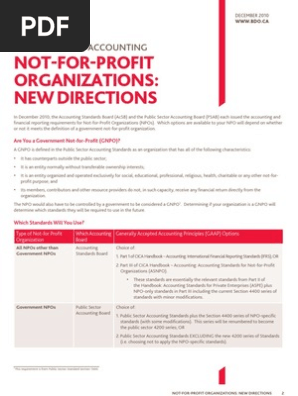 NPO Standards