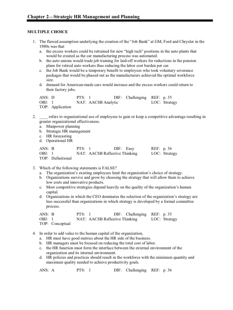 Ch. 2 | PDF | Layoff | Human Resource Management