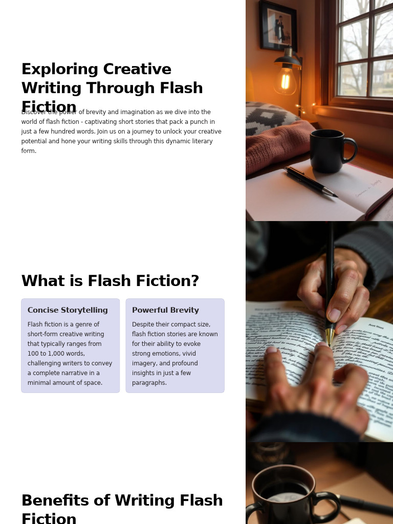 Exploring Creative Writing Through Flash Fiction | PDF | Creativity ...