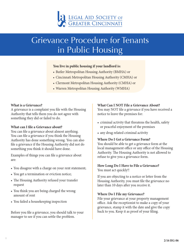 Grievance-Procedure-Public-Housing | PDF | Eviction | Common Law