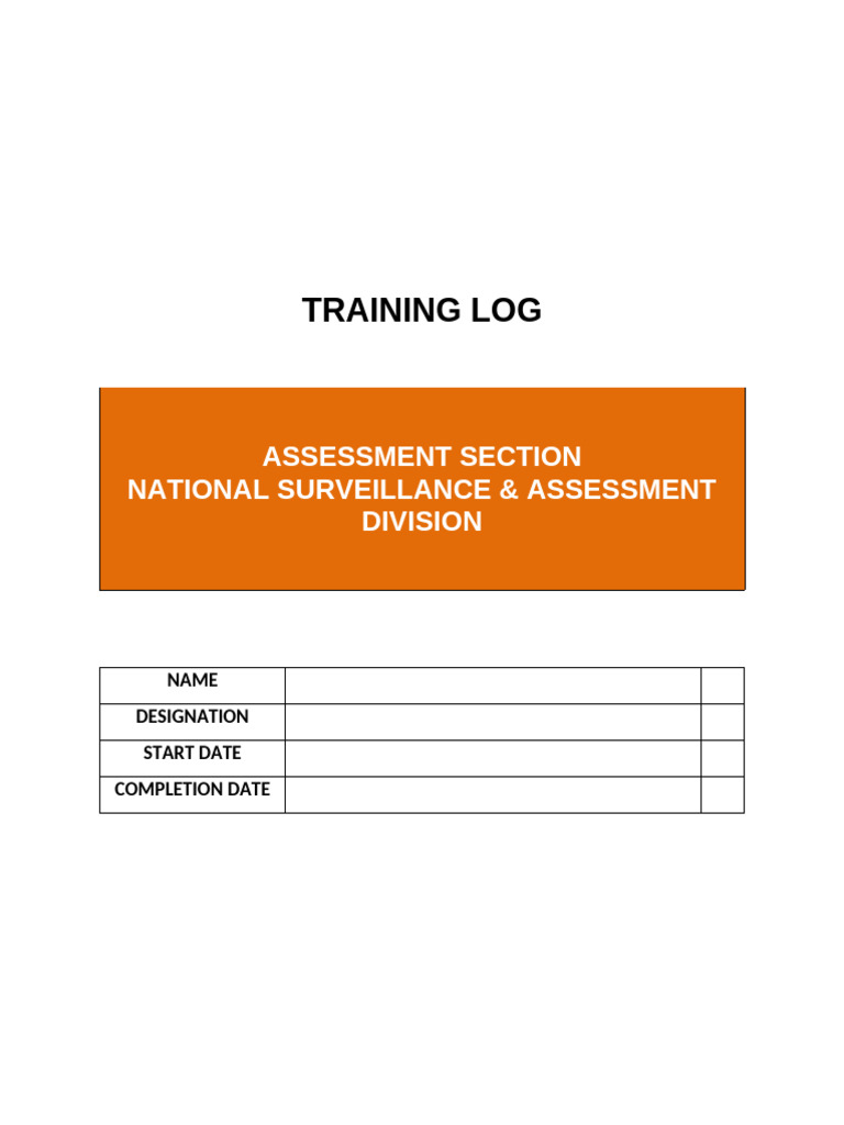 Section Assessment Training Worksheet | PDF