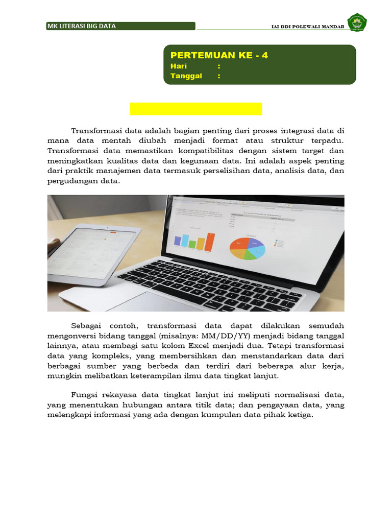 Pentingnya Transformasi Data dalam Big Data | PDF