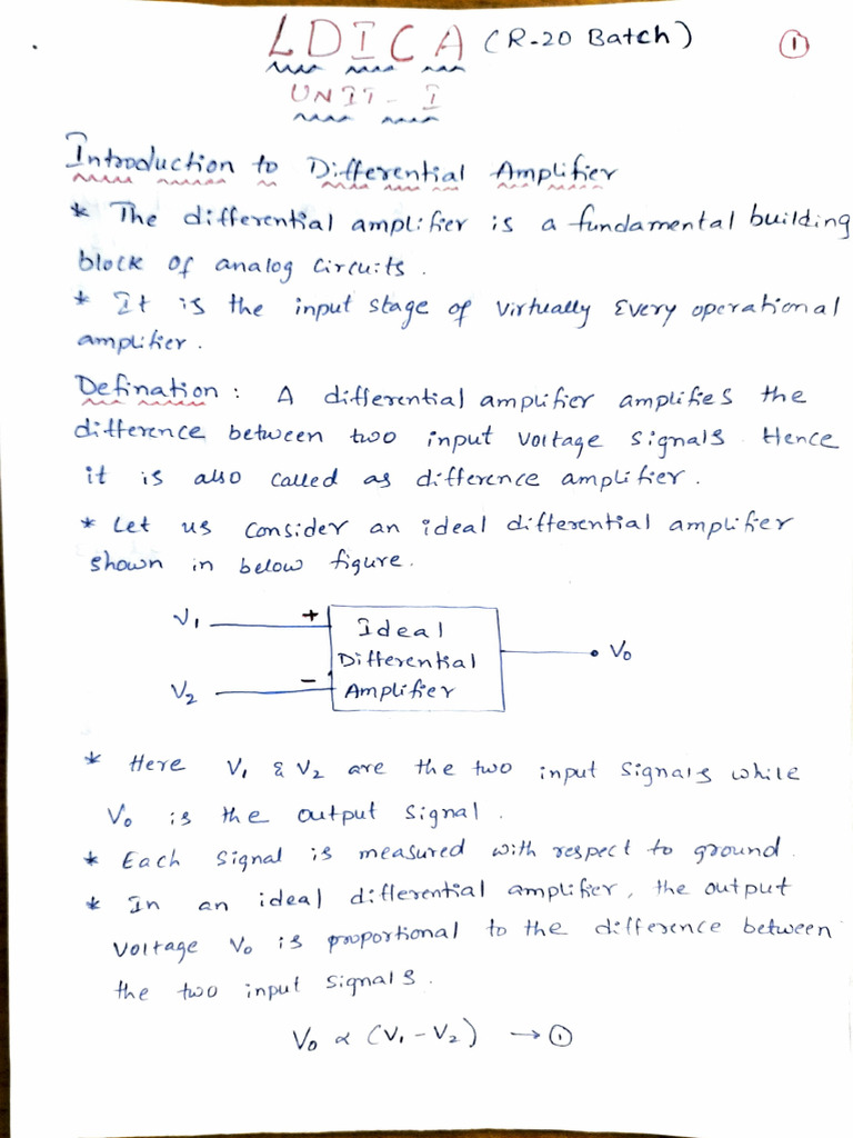 Ldica Unit - 1 Lecture Notes | PDF | Operational Amplifier | Integrated ...