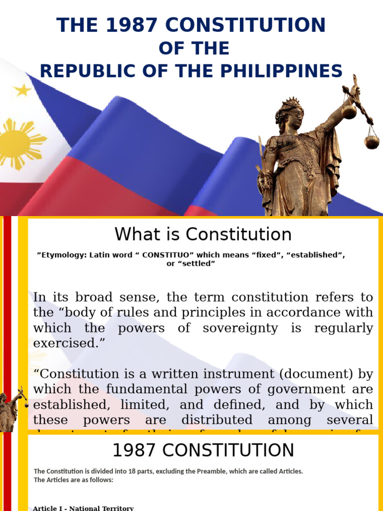 Overview of the 1987 Philippine Constitution | PDF | Justice | Crime ...