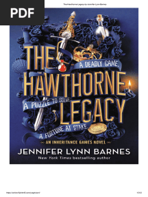 The Hawthorne Legacy by Jennifer Lynn Barnes