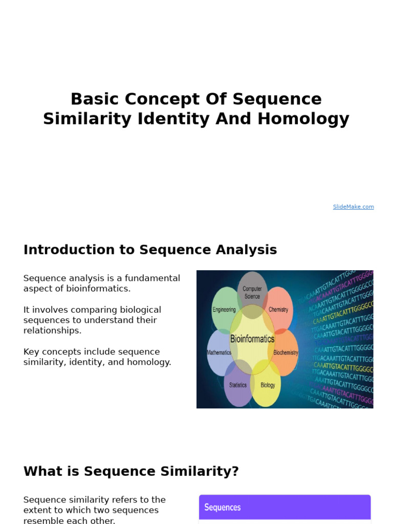 Sequence Similarity, Identity, and Homology | PDF | Sequence Alignment ...